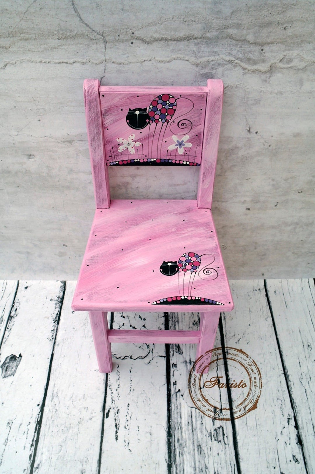 Personalized Wooden Nursery Chair Hand Made Pink Kids Chair Etsy