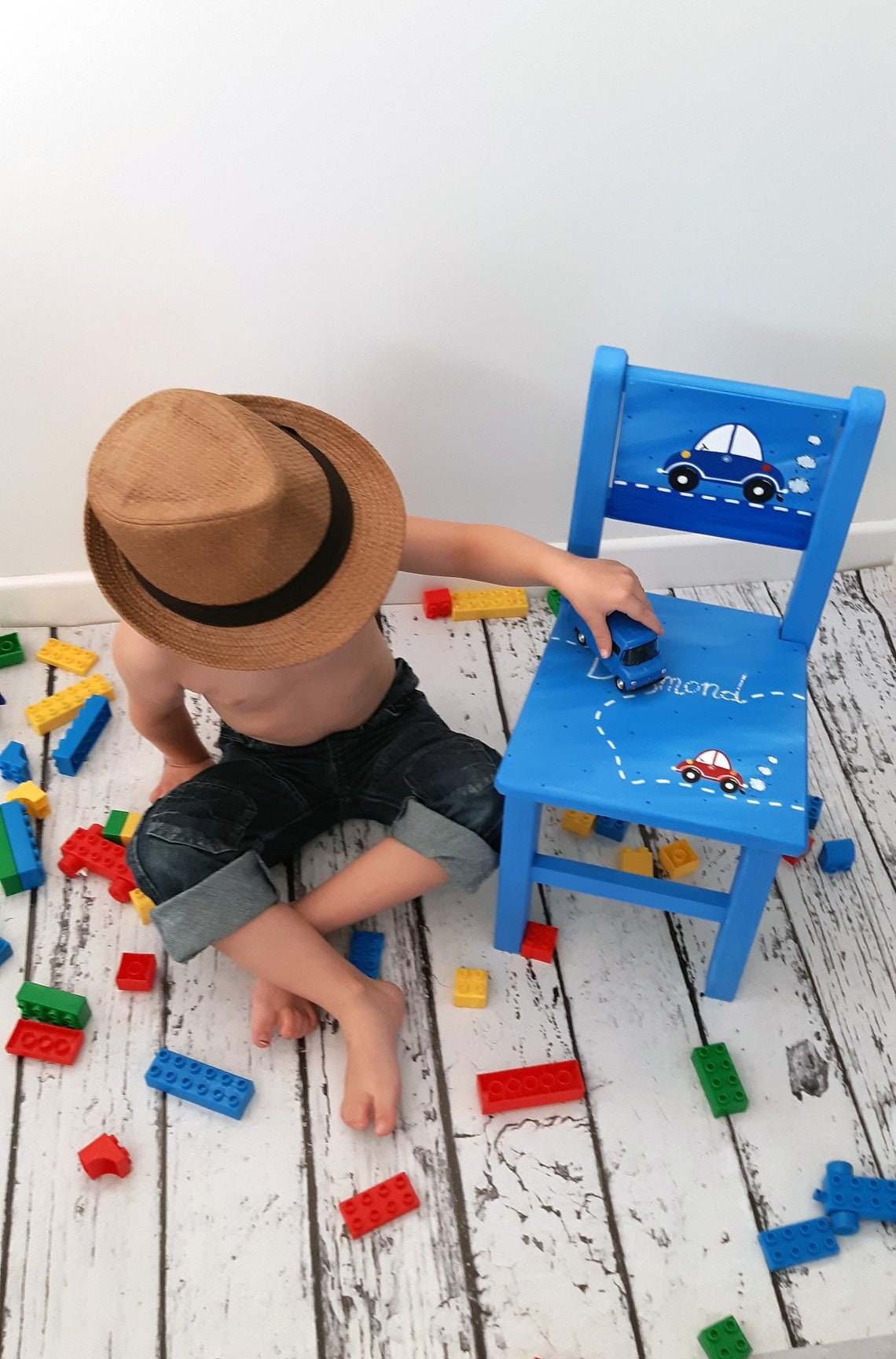 Monogram baby chair sale