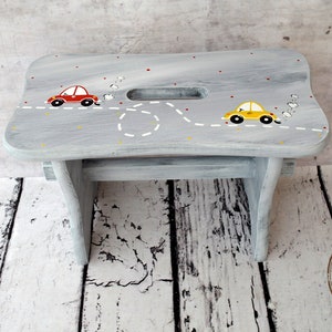 Wooden Name Step Stool Bench, Natural Wood, Personalized Painted Kids Stool or Bench, Wooden Toddler, Custom Bench for Kids, Birthday Gift