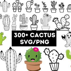 Cactus Vector , Cactus Svg Png ,  Cactus Silhouette , Succulent Svg Clipart , Cactus Cut File , Cacti Png