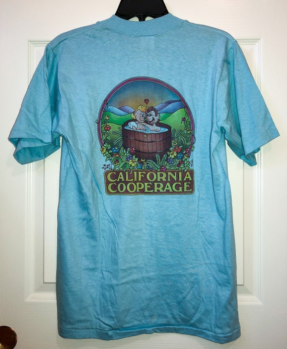 Vintage Funky 1980s Rare CALIFORNIA COOPERAGE Red… - image 1