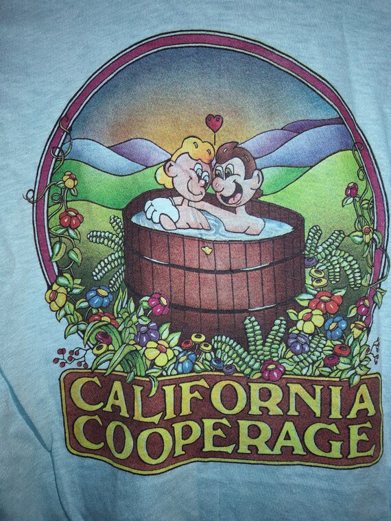 Vintage Funky 1980s Rare CALIFORNIA COOPERAGE Red… - image 2