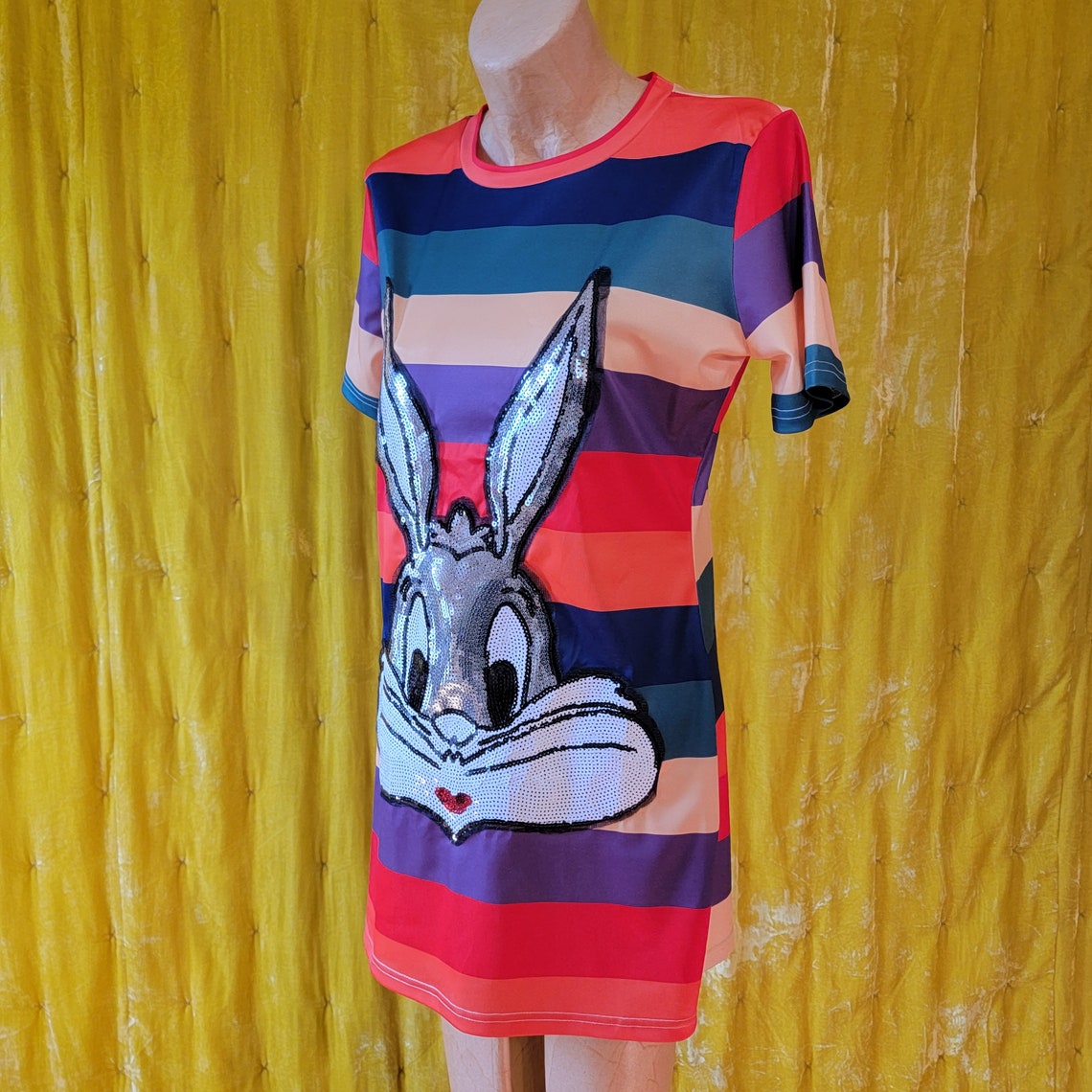 Sequin Bugs Bunny Mini Dress // 1990's Looney Tunes Long - Etsy Ireland