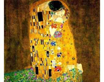 The Kiss - Gustav Klimt | DMC Cross Stitch Quality Design | PDF Pattern | Three Counted Charts in Instant Download