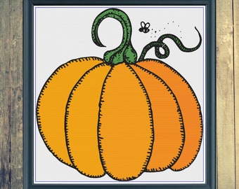 Pumpkin and Bee | Anchor Cross Stitch Pattern | Three Counted PDF Charts in Instant Download | Happy Stitching and Thanks for Visiting!