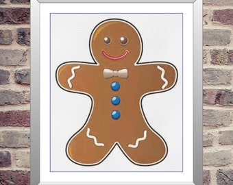 Gingerbread Man | DMC Cross Stitch Pattern | Three Counted PDF Charts in Instant Download | Happy Stitching and Thanks for Visiting!