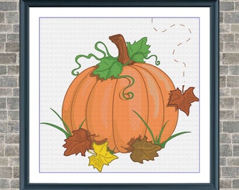 Fall Pumpkin | Anchor Cross Stitch Pattern | Three Counted PDF Charts in Instant Download | Happy Stitching and Thanks for Visiting!