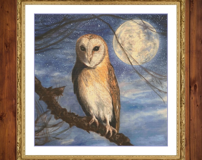 Starry Owl | DMC Cross Stitch Museum Quality Pattern | Three Counted PDF Charts in Instant Download | Thanks for Visiting!