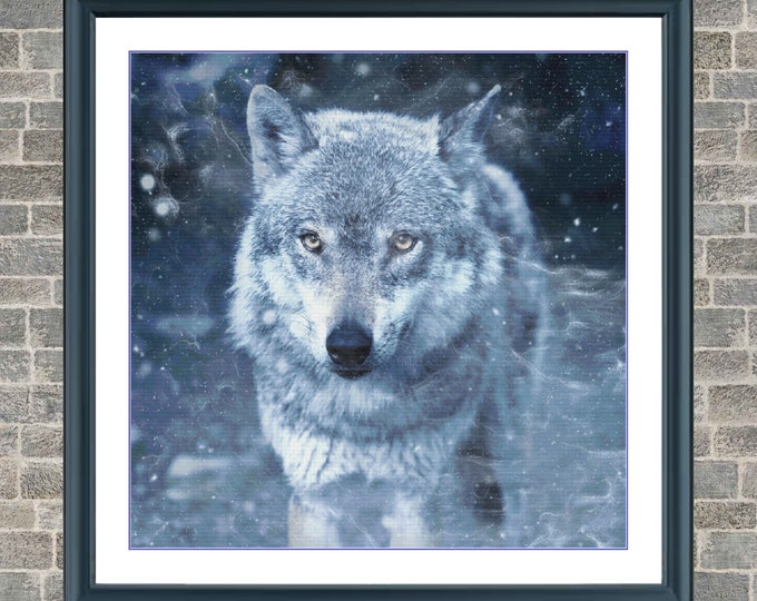 Winter Wolf 2 | Anchor Cross Stitch Pattern | Three Counted PDF Charts in Instant Download | Happy Stitching and Thanks for Visiting!