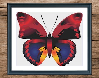 Butterfly 3 | Anchor Cross Stitch Pattern | Three Counted PDF Charts in Instant Download | Happy Stitching and Thanks for Visiting!