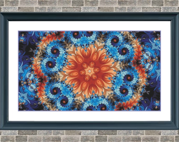 Alchemy Fractal | Anchor Cross Stitch Pattern | Three Counted PDF Charts in Instant Download | Happy Stitching and Thanks for Visiting!