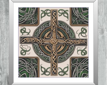 Celtic Stag | DMC Cross Stitch Pattern | Three Counted PDF Charts in Instant Download | Happy Stitching and Thanks for Visiting!