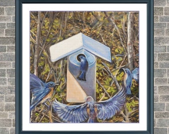 Eastern Bluebirds | Anchor Cross Stitch Pattern | Three Counted PDF Charts in Instant Download | Happy Stitching and Thanks for Visiting!
