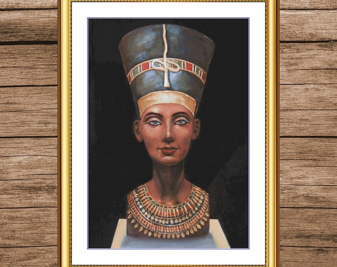 Nefertiti | Anchor Cross Stitch Pattern | Three Counted PDF Charts in Instant Download | Happy Stitching and Thanks for Visiting!