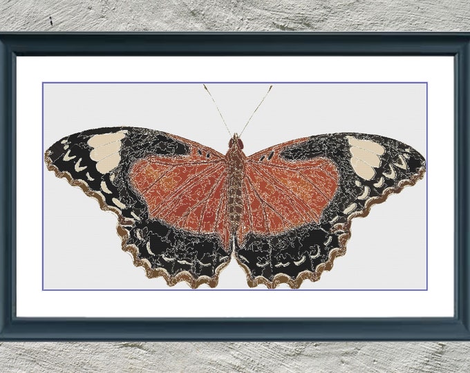 Butterfly 6 | DMC Cross Stitch Pattern | Three Counted PDF Charts in Instant Download | Happy Stitching and Thanks for Visiting!