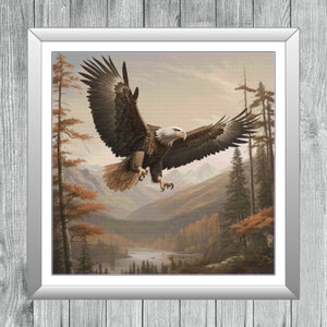Majestätischer Adler | DMC Kreuzstichmuster | Drei gezählte PDF-Charts im Sofort-Download | Vielen Dank für Ihren Besuch!