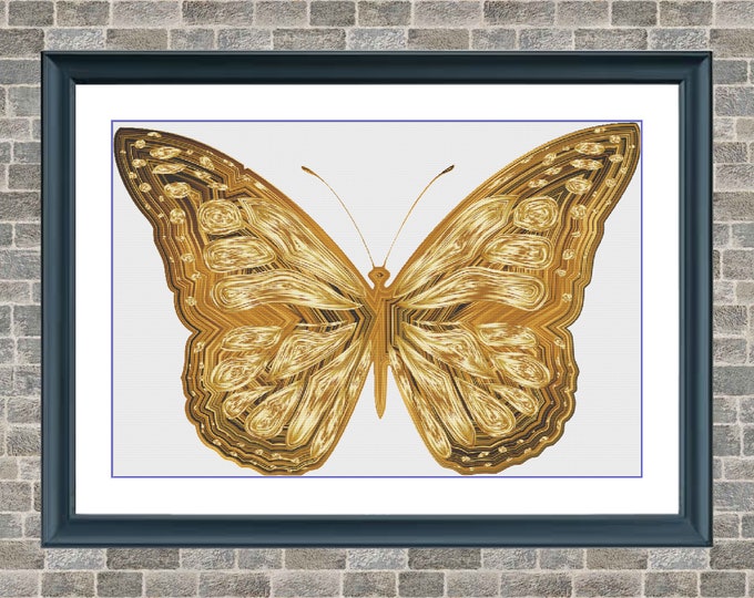 Butterfly 4 | Anchor Cross Stitch Pattern | Three Counted PDF Charts in Instant Download | Happy Stitching and Thanks for Visiting!