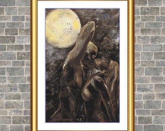 The Lovers from Tarot | Anchor Cross Stitch Pattern | Three Counted PDF Charts in Instant Download and Stitch Today!