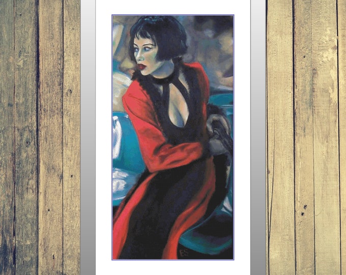 Blade Runner Woman 2 | Anchor Cross Stitch Pattern | Three Counted PDF Charts in Instant Download | Happy Stitching and Thanks for Visiting!