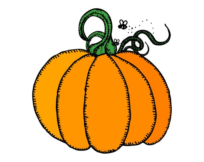 Pumpkin and Bee | DMC Cross Stitch Quality Design | PDF Pattern | Three Counted Charts in Instant Download