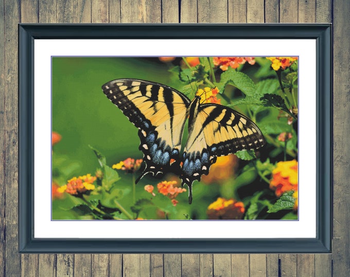 Butterfly 9 | DMC Cross Stitch Pattern | Three Counted PDF Charts in Instant Download | Happy Stitching and Thanks for Visiting!