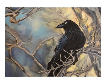 Winter Raven | DMC Cross Stitch Museum Quality Design | PDF Pattern | Three Counted Charts in Instant Download