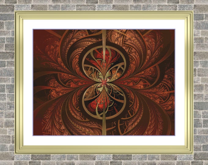 Fractal 2 - Infinite Echoes | Anchor Cross Stitch Pattern | Three Counted PDF Charts in Instant Download | Thanks for Visiting!