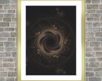Fractal 1 | DMC Cross Stitch Pattern | Three Counted PDF Charts in Instant Download | Happy Stitching and Thanks for Visiting!