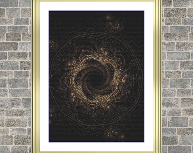 Fractal 1 | DMC Cross Stitch Pattern | Three Counted PDF Charts in Instant Download | Happy Stitching and Thanks for Visiting!
