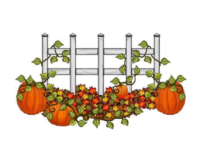 Garden Pumpkins | Anchor Cross Stitch Pattern | Quality Design | Instant Download PDF | Three Counted Charts Included