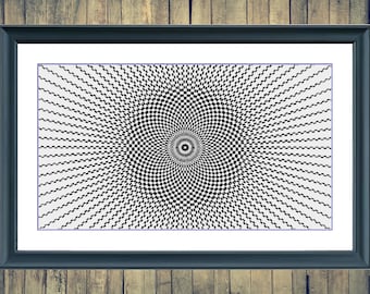 Kaleidoscope Fractal | DMC Cross Stitch Pattern | Three Counted PDF Charts in Instant Download | Happy Stitching and Thanks for Visiting!