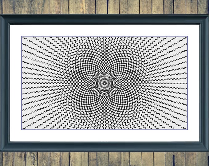 Kaleidoscope Fractal | DMC Cross Stitch Pattern | Three Counted PDF Charts in Instant Download | Happy Stitching and Thanks for Visiting!