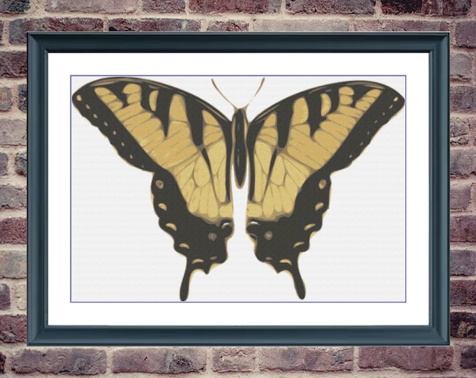 Butterfly 2 | DMC Cross Stitch Pattern | Three Counted PDF Charts in Instant Download | Happy Stitching and Thanks for Visiting!