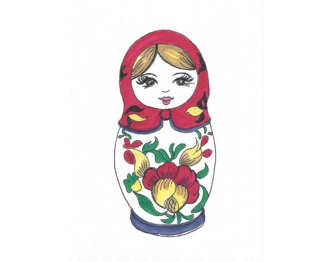 Russian Doll | DMC Cross Stitch Quality Design | PDF Pattern | Three Counted Charts in Instant Download