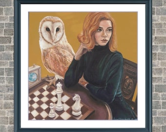 The Genius of Beth Harmon | Giclée Print | Original Fine Art | Wall Décor