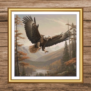 Majestätischer Adler | Anker Kreuzstichmuster | Drei gezählte PDF-Charts im Sofort-Download | Vielen Dank für Ihren Besuch!