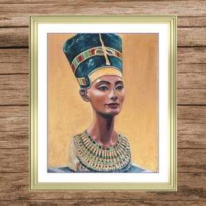 Gold Nefertiti | Anchor Cross Stitch Museum Quality Pattern | Three Counted PDF Charts in Instant Download and Stitch Today!