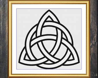 Triquetra Symbol | DMC Cross Stitch Pattern | Three Counted PDF Charts in Instant Download | Happy Stitching and Thanks for Visiting!