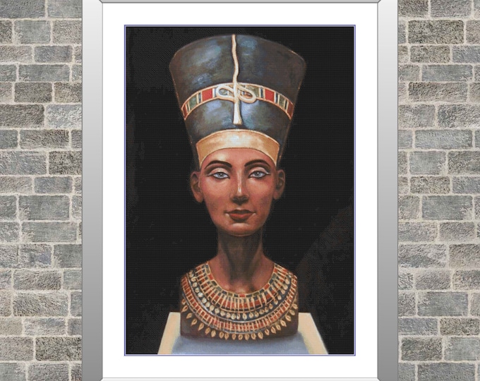 Nefertiti | DMC Cross Stitch Pattern | Three Counted PDF Charts in Instant Download | Happy Stitching and Thanks for Visiting!
