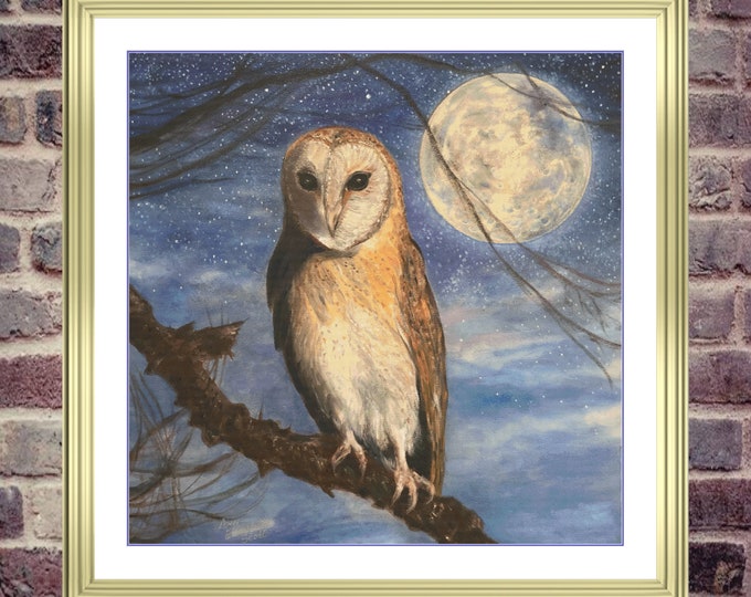 Starry Owl | Anchor Cross Stitch Museum Quality Pattern | Three Counted PDF Charts in Instant Download and Stitch Today!