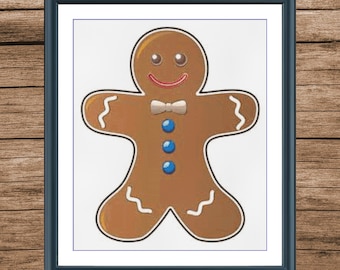 Gingerbread Man | Anchor Cross Stitch Pattern | Three Counted PDF Charts in Instant Download | Happy Stitching and Thanks for Visiting!