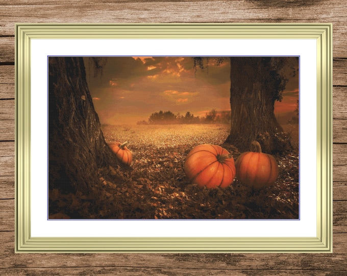 Fall Day | DMC Cross Stitch Pattern | Three Counted PDF Charts in Instant Download | Happy Stitching and Thanks for Visiting!