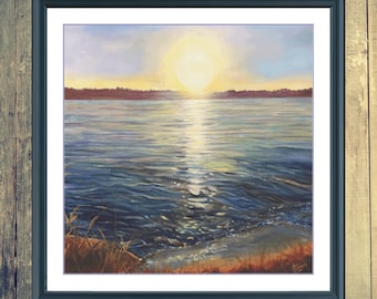 Golden Hour on Lake Sammamish | DMC Cross Stitch Pattern | Three Counted PDF Charts in Instant Download and Thanks for Visiting!