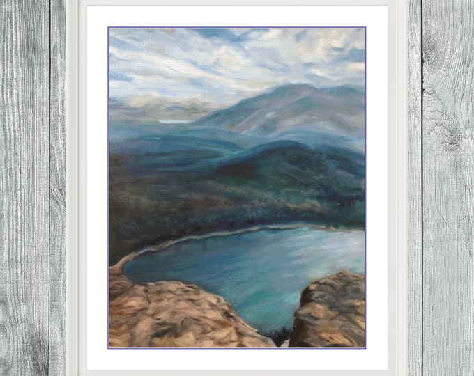 Rattlesnake Ledge | DMC Cross Stitch Museum Quality Pattern | Three Counted PDF Charts in Instant Download and Stitch Today!