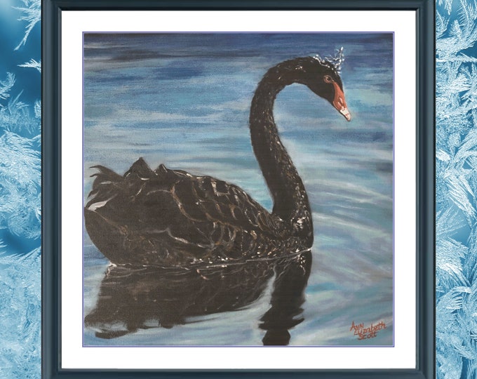 Black Swan | DMC Cross Stitch Pattern | Three Counted PDF Charts in Instant Download | Happy Stitching and Thanks for Visiting!