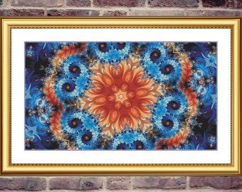 Alchemy Fractal | DMC Cross Stitch Pattern | Three Counted PDF Charts in Instant Download | Happy Stitching and Thanks for Visiting!