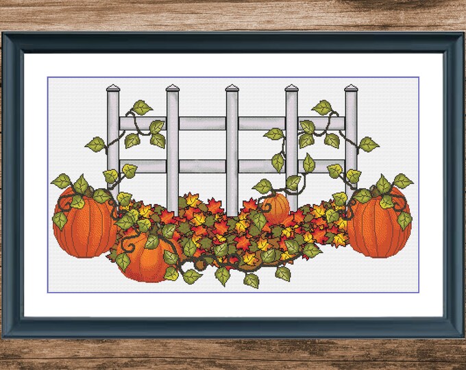 Garden Pumpkins | Anchor Cross Stitch Pattern | Three Counted PDF Charts in Instant Download | Happy Stitching and Thanks for Visiting!