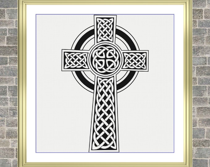 Celtic Cross | Anchor Cross Stitch Pattern | Three Counted PDF Charts in Instant Download | Happy Stitching and Thanks for Visiting!