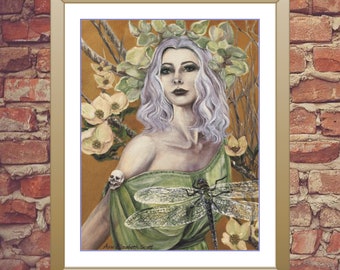 Green Fairy | DMC Cross Stitch Pattern | Three Counted PDF Charts in Instant Download | Happy Stitching and Thanks for Visiting!
