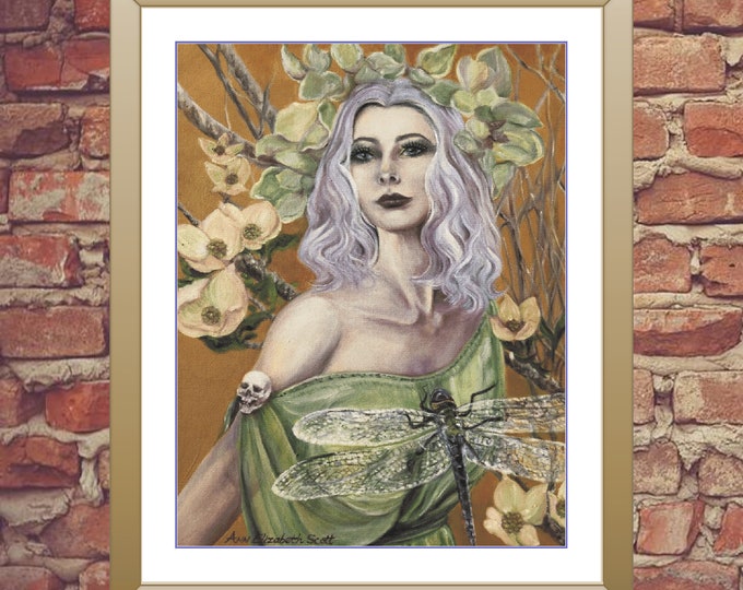 Green Fairy | DMC Cross Stitch Pattern | Three Counted PDF Charts in Instant Download | Happy Stitching and Thanks for Visiting!